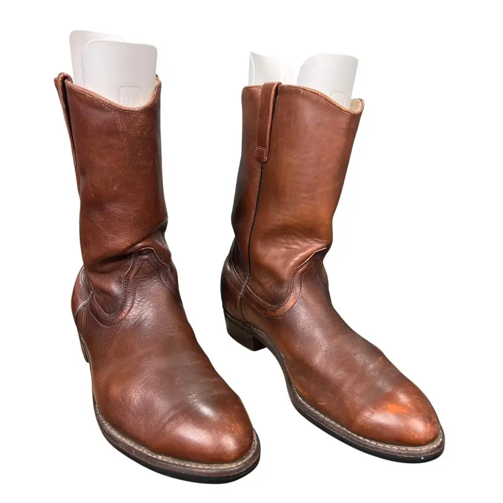 Vintage 1982 Red Wing 808 Pecos Brown Leather Work Boots Size 15 D
